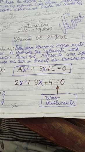 A diferença entre Equação do 2 Grau e Função Quadrática #matematica #enem #ensinomédio