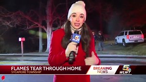 Flames tear through Sycamore Township home