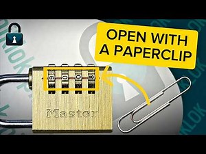 Combination Padlock Hack: Open with a paperclip! 🔒📎 #security #masterlock #lockpicking
