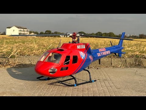 FLISHRC 450 Scale AS350 Squirrel 6CH Simulation RC Helicopter GPS with H1 Flight Controlle RTF