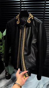 2K reactions · 98 shares | Bold black leather. Gold Greek pattern. Premium style with a touch of luxury. Elegant embroidery meets timeless design – perfect for fashion-forward men. | Fascilove | Facebook