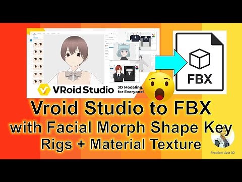 Vroid Studio to FBX Facial + Material + Bone | Tutorial #vroid #vrm #fbx #facial #material