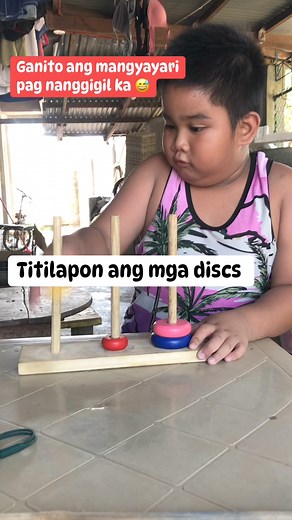 Sa paglalaro ng tower of hanoi dapat wag mang-gigil upang hindi tumilapon ang disc 😅 #towerofhanoi #mathematics #PUZZLE #TOWEROFHANOICHALLENGE @highlight | Jojean Lexanne Sagurit Tamayo