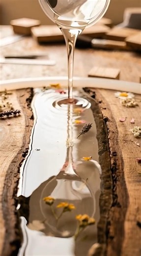 Dried Flowers → Epoxy River Clock 🌸 Satisfying DIY Transformation