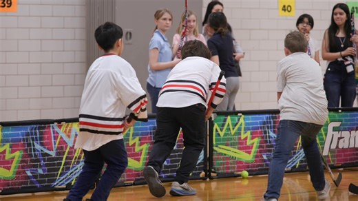 Spent the morning at Conklin Elementary with some All-Stars!! 🥹 Grateful to welcome new friends into the community and to give back with some street hockey. | Rockford IceHogs