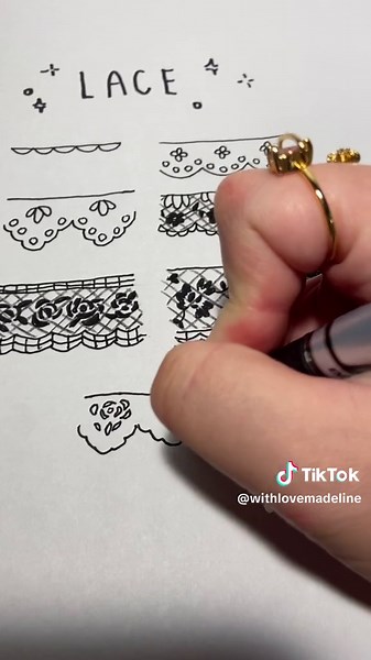 How to draw Lace 🎀✨#coloringbook #colorwithme #ohuhumarkers #stressrelief #patterntutorial #coloringtutorial #drawing