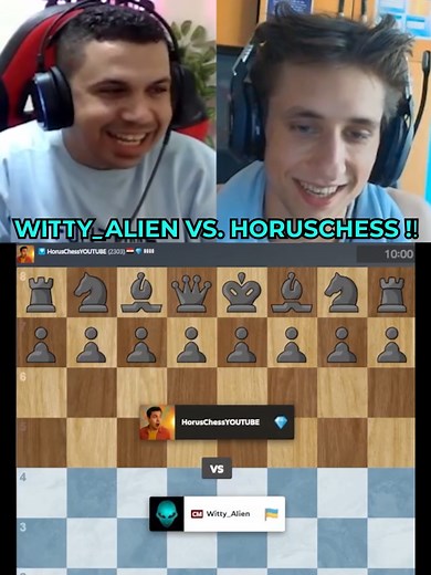 Witty_Alien vs. Horuschess ‼️ #foryou #fyp #chess #chesstok #chesscom #viral #funny #boardgames #rage