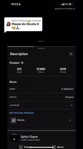 Chustar K Interprise Sibu Vellem - Gwijo Tshomi Yam Chusta