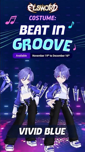 Get groovy with Beat in Groove 🎶 Available in your Item Mall until 12/16 🎼🎼 #Elsword #Fashion