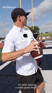 Former NFL quarterback Colt McCoy holds his youth summer camp for the first time in Fort Worth on Friday, June 20, 2025, at All Saints Episcopal School. | Fort Worth Star-Telegram