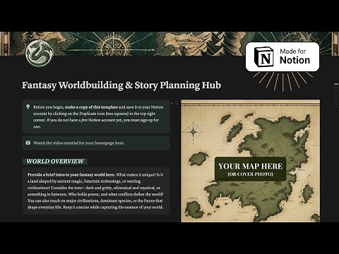 Notion Worldbuilding Template for Fantasy Writers | FULL Demo | QuillandSteel