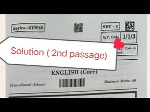Class 12 english core paper solution 2025 / set 1,2,3 (1/1/1,2,3) / english answer key 2025 class 12