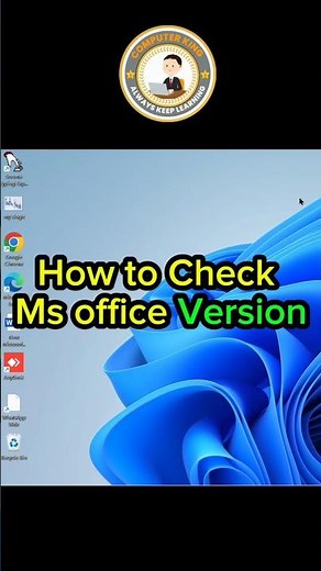 how to check Ms office version in computer or Laptop#computer #computereducation #trending
