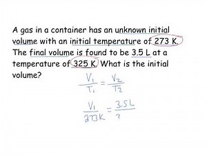 Charles Law - Solving for Initial Volume