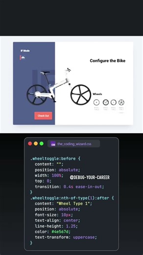 Cycle Configurator Landing Page | HTML CSS JS | Day 11/30 🚴‍♂️ #shorts #landingpage #html #css #js