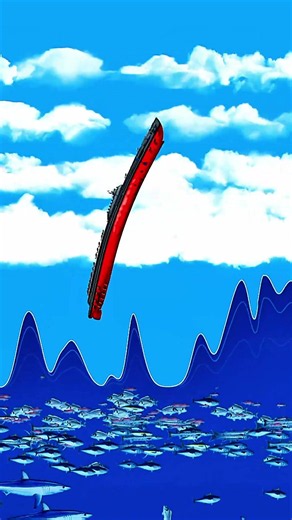 Different ships vs Tasunami in floating sandbox mobile #floating sandbox