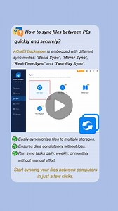 Quick and Secure File Sync Between Computers with AOMEI Backupper