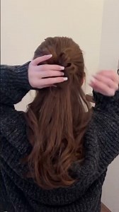 Easy & Cute Half Updo! 🎀 Simple Hairstyle Tutorial - Get a Gentle, Chic Look in Seconds!#hairstyle