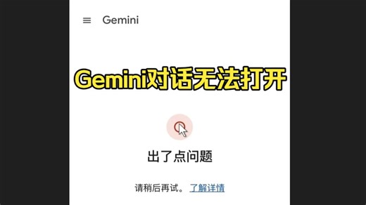 Gemini页面出错解决方案