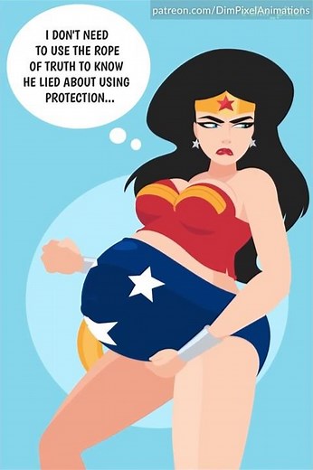 Wonder Woman Pregnancy Animation Short "Liar" #funny #animation #shorts