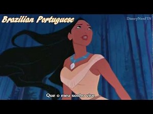 Pocahontas - Just Around The Riverbend / One Line Multilanguage [HD]