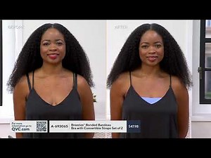 Breezies Bonded Bandeau Bra with Convertible Straps Set of 2 on QVC
