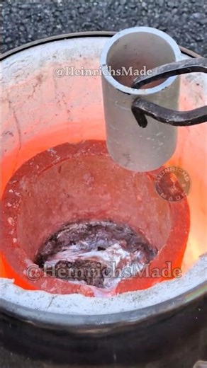Melting Scrap Aluminum in propane metal melting furnace #diy #metal