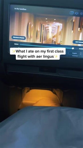 my first time on first class on a 12 hour flight with aer lingus!! food good! but im gonna blow
