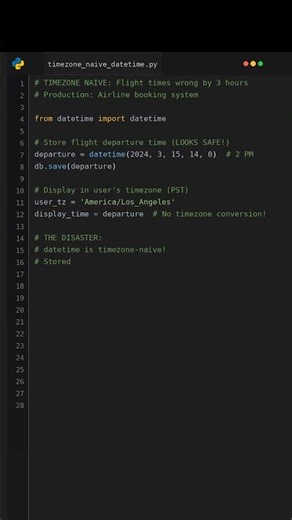 Timezone Naive DateTime Shows Wrong Flight Times By 3 Hours?! #airline
