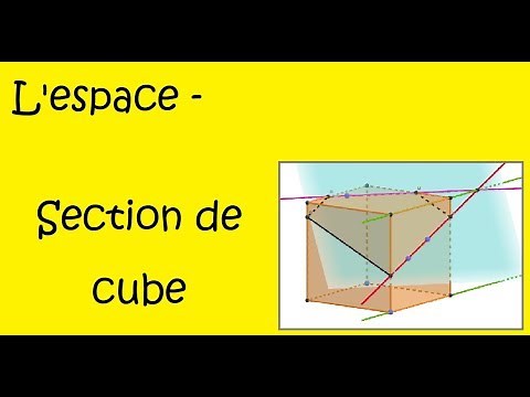 Geometry in space - cube section - GEOGEBRA exercise