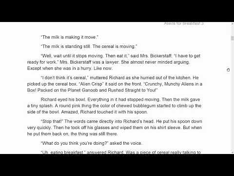 Aliens For Breakfast Chapter 1