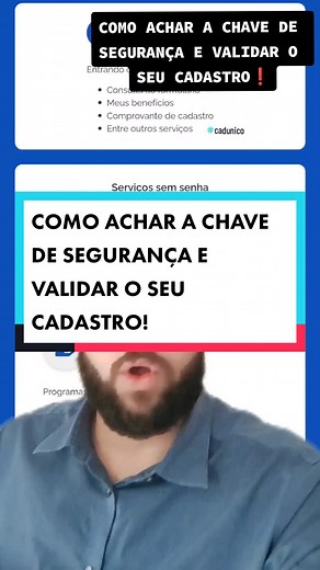 COMO ACHAR A CHAVE DE SEGURANÇA E VALIDAR O SEU CADASTRO❗ #noticias #ultimasnoticias #bolsafamilia #bolsafamilia2023 #informacaoimportante #comofazer #aprendeentiktok #cadastrounico #atualizacadunico