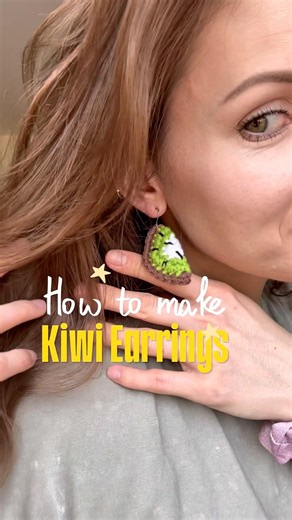 FREE Crochet Kiwi Earrings Tutorial 🥝 Easy Summer Crochet Idea