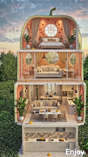 Des chats ouvriers construisent une maison incroyable dans une pastèque géante 🍉🐱🏠