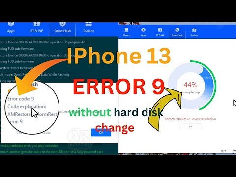 ERROR-Unable to restore iDevice-2. stock 44% || ERROR-9 || all Iphone 1 solution