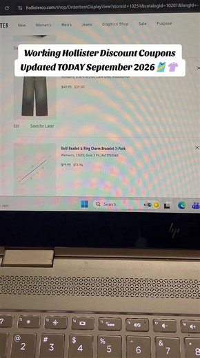 Working Hollister Discount Coupons Updated TODAY September 2026🎽👚#hollister #viral #fyp #clothing #hollisterfinds