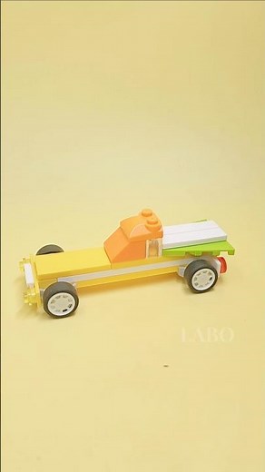 LEGO Flatbed Truck Build | Easy & Creative LEGO Design 💛 #shorts
