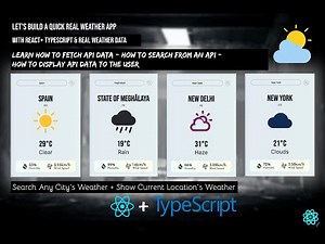 Dynamic Weather App In React + Typescript Project| Fetch Real Weather Data | Created From Scratch!