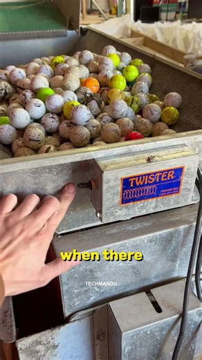 How Golf Courses Clean Thousands of Golf Balls in Minutes #techmandu_official