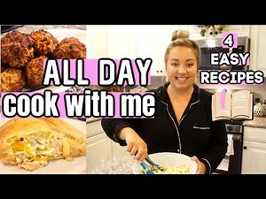 ALL DAY COOK WITH ME 2020 | 4 EASY RECIPES | EASY RECIPE IDEAS | MEAL PREP | JESSICA O'DONOHUE