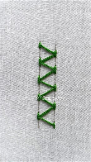 Chevron stitch tutorial #chevronstitch #stitch #embroidery