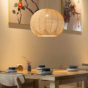 [Hot Item] Chandelier Light Covers Wicker Jute Lamps Pendant Lights Bamboo Lamp Shade Rattan Lampshade