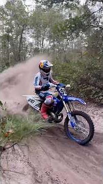 Berm Surfing a YZ250X Wide Open