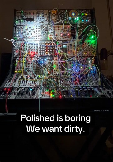 Try to do that with a plugin.. #modularsynth #eurorack #synthtok #electronicmusic #industrial