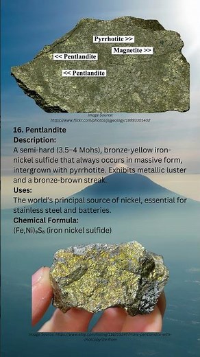 Pentlandite: The Metallic Key to Nickel Wealth #geology #facts #minerals #mineralindustry