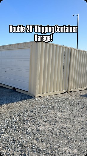 Simple Shipping Containers on Instagram: "Double-20’ Shipping Container Garage! #shippingcontainer #fabrication #storage #garage #conex"