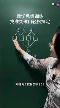 數學思維訓練，找準突破口，輕鬆搞定 #數學思維 #小學數學 #家長必讀 #知識分享 #每天學習一點點