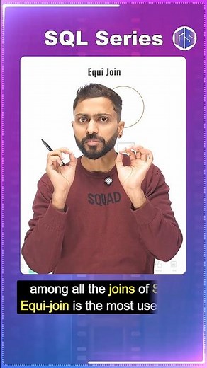 Equi Join in SQL | Most Used Join Explained in 1 Minute #sql #sqlcommands