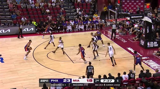 Gabe Brown grabs the board and attacks the rim for a dunk