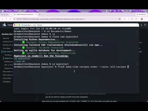Flask Commands Part 33 Choose Between route model and m